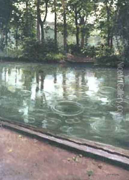 L Yerres Oil Painting - Gustave Caillebotte