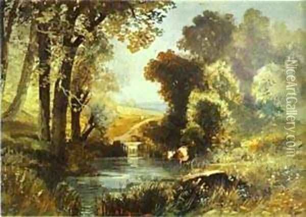 Summer Landscape 1860s Oil Painting - Alexei Kondratyevich Savrasov