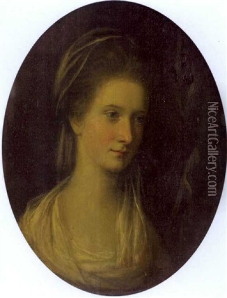 A Portrait Of A Lady Oil Painting - Francis Cotes