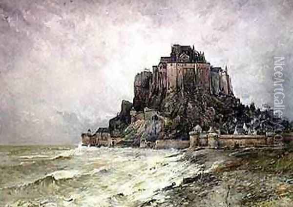 Mont Saint-Michel 1896 Oil Painting - Emile Noirot
