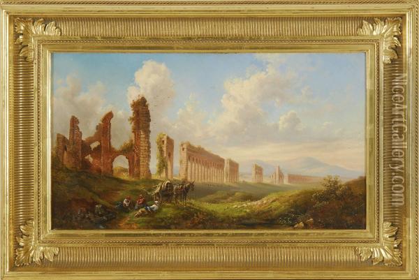 Italian Ruins Oil Painting - Thomas Cole
