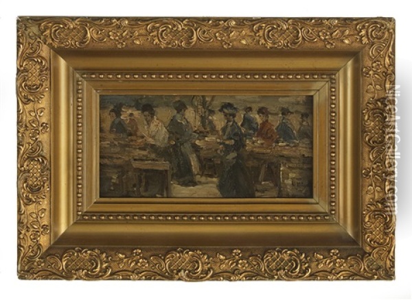 Market Scene Oil Painting - George Hendrik Breitner