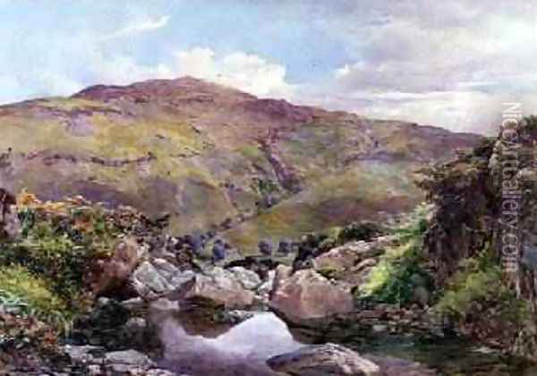 The Hill Stream 1859 Oil Painting - Paul Jacob Naftel