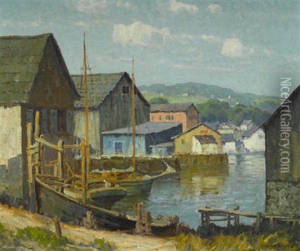 Water Front Shack Oil Painting - Maurice Braun