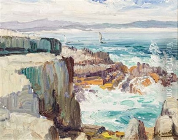 Seascape, Hermanus Oil Painting - Pieter Hugo Naude