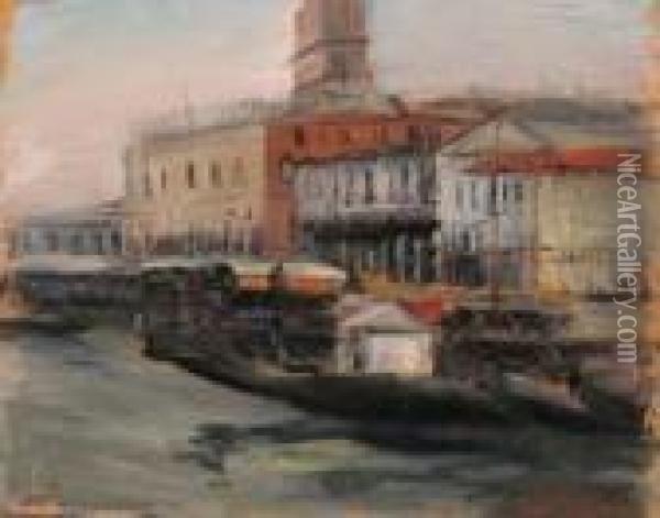 Venezia Oil Painting - Luigi Crisconio