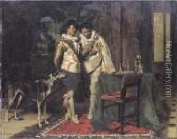 The Connoisseurs Oil Painting - Ferdinand Victor Leon Roybet
