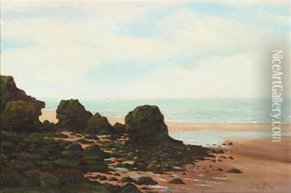 Coastal Scene From L'orient, France Oil Painting - Paul Emmanuel Peraire