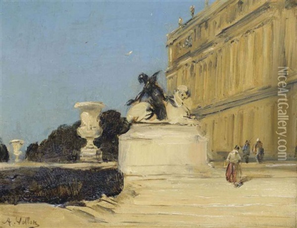 Vue Du Chateau De Versailles Oil Painting - Alexis Vollon