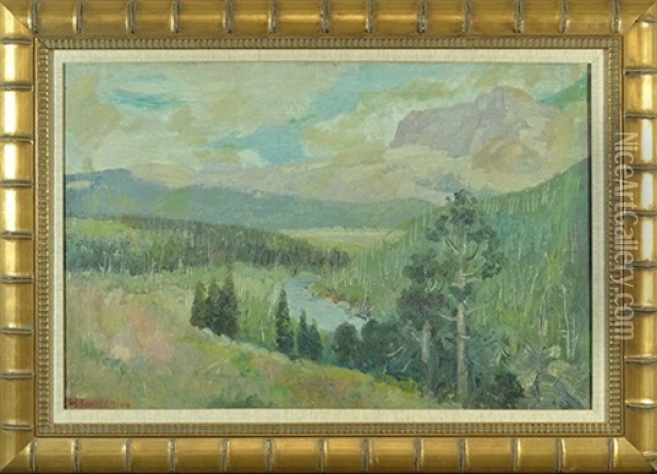 Western Landscape Oil Painting - Edwin Willard Deming