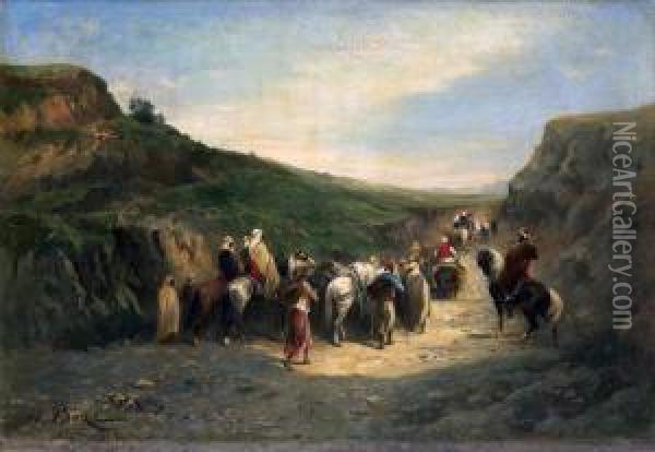 Caravane De Bedouins Oil Painting - Honore Boze
