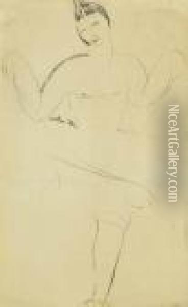 Study Of Nijinsky Oil Painting - Amedeo Modigliani