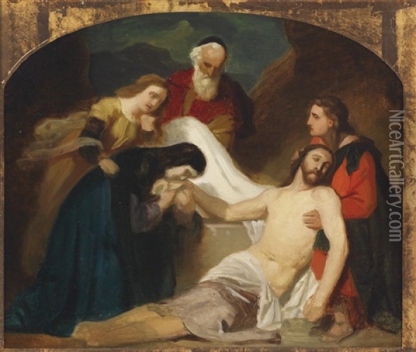 Grablegung Oil Painting - Eugene Delacroix