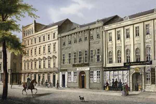 Cranzlers Coffee House Unter den Linden Berlin 1845 Oil Painting - Ludwig Edward Luetke