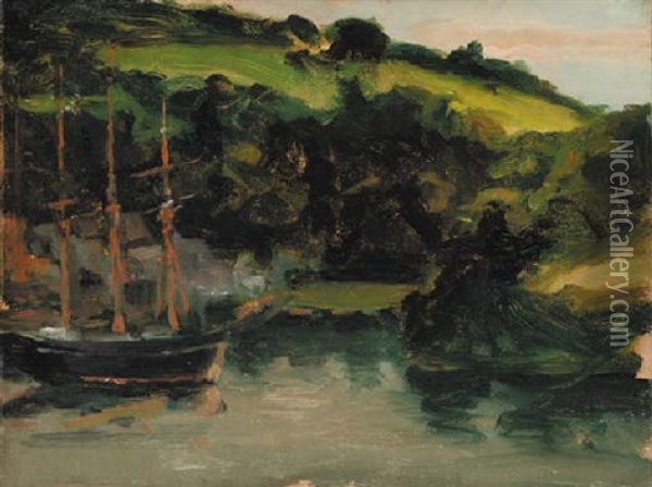 Fowey, Cornwall Oil Painting - Theodore Casimir Roussel