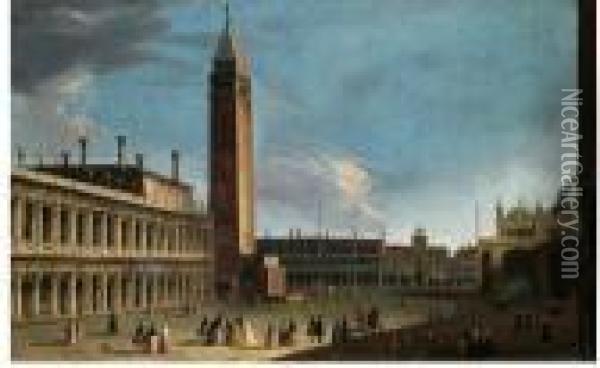Venezia, La Piazzetta Oil Painting - Apollonio Domenichini