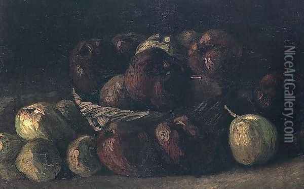 Still Life With A Basket Of Apples Oil Painting - Vincent Van Gogh