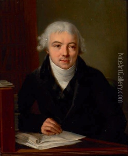Portrait D'homme Oil Painting - Francois Guillaume Menageot