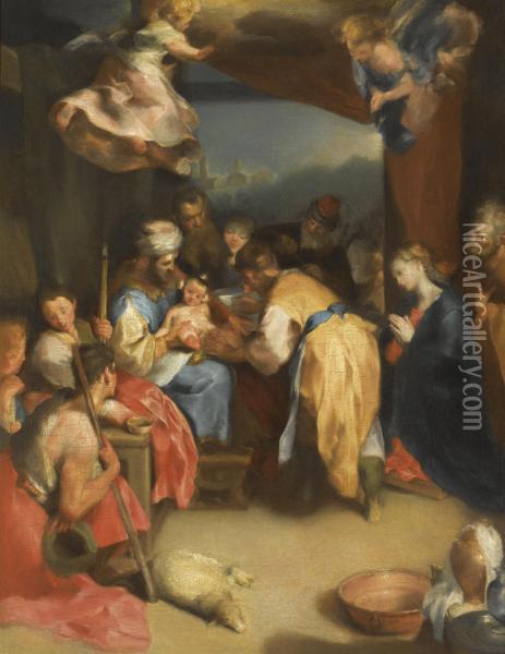The Circumcision Of Christ Oil Painting - Federico Fiori Barocci