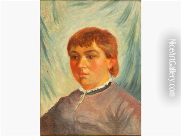 Portrait De Jeune Femme Oil Painting - Leo Gausson