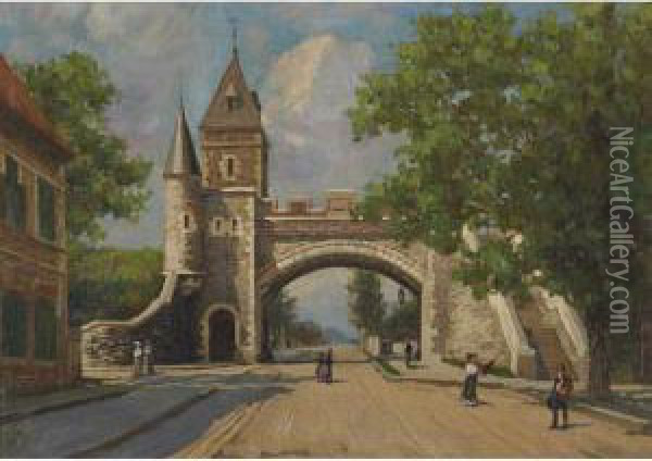 La Porte St-louis, Quebec Oil Painting - Charles Macdonald Manly
