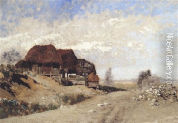 Ungarische Landschaft Oil Painting - Rudolf Ribarz