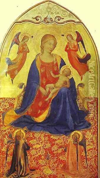 Madonna and Child with Angels Oil Painting - Angelico Fra