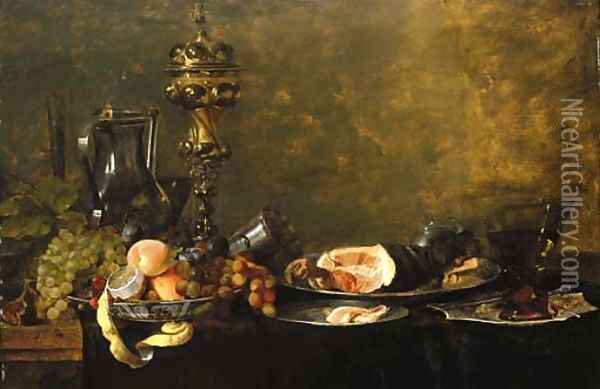 Peaches Oil Painting - Jan Davidsz. De Heem