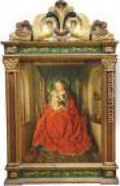 La Virgen De Lucca. Jan Van Eyck Oil Painting - Jan Van Eyck