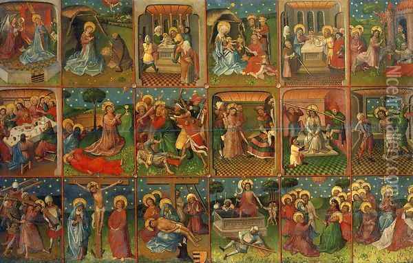 Eighteen Scenes from the Life of Christ Oil Painting - Dutch Unknown Masters