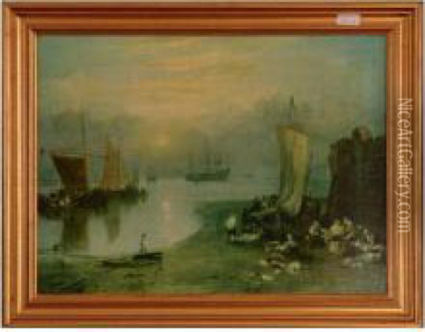 The Sun Rising Through Vapour Oil Painting - William Eddowes Turner