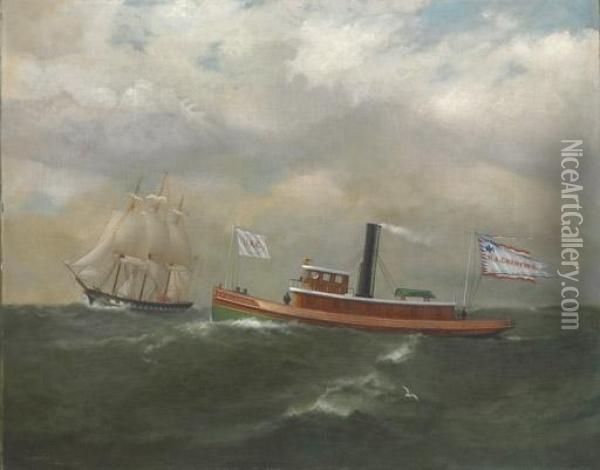 The Tugboat Oil Painting - James Gale Tyler