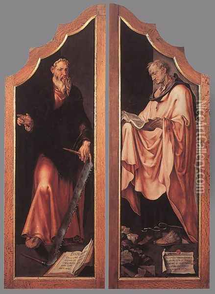 Triptych of the Entombment (closed) 1559-60 Oil Painting - Maerten van Heemskerck