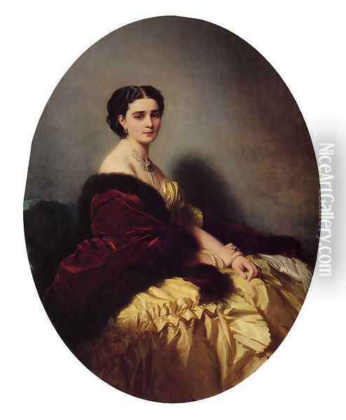 Madame Sofya Petrovna Naryschkina Oil Painting - Franz Xavier Winterhalter