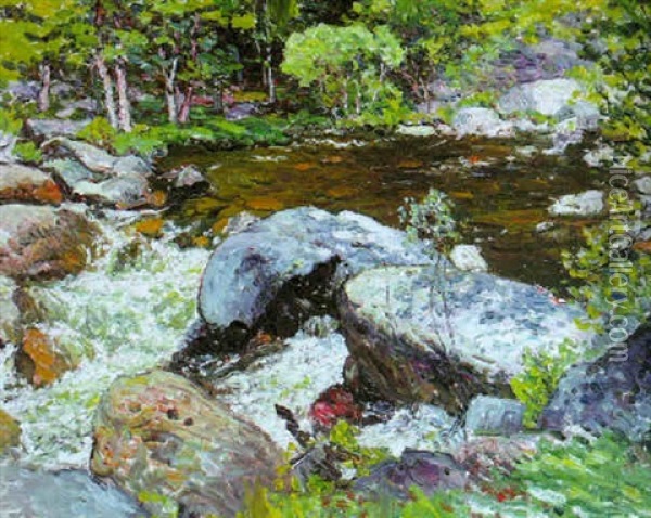 Limelight On The Rocks Oil Painting - John Joseph Enneking