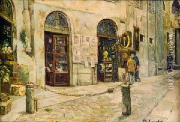 La Bottega Dell'antiquario Oil Painting - Alfons Hollaender