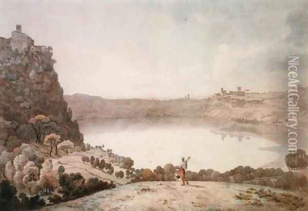 Lake Nemi Oil Painting - William Pars
