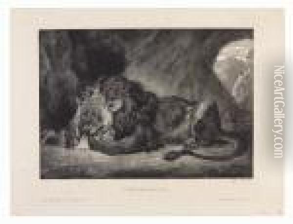 Lion D'atlas Oil Painting - Eugene Delacroix