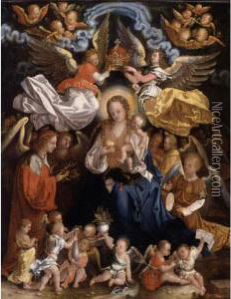 Glorification Of The Virgin Oil Painting - Georg Weingarten