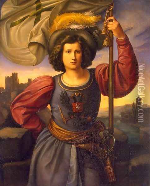 Allegory of Russia Oil Painting - Philipp Veit