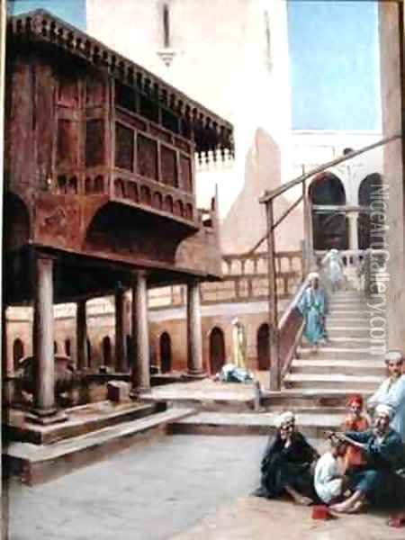 Before the Mosque Oil Painting - Maxime Dastugue