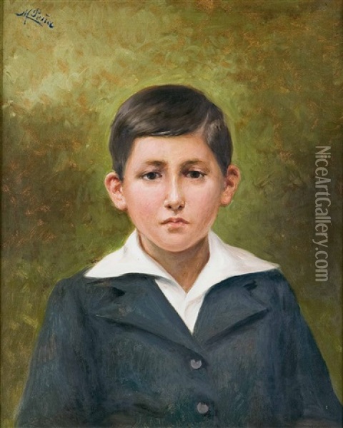 Retrato De Nino Oil Painting - Maximino Pena Munoz