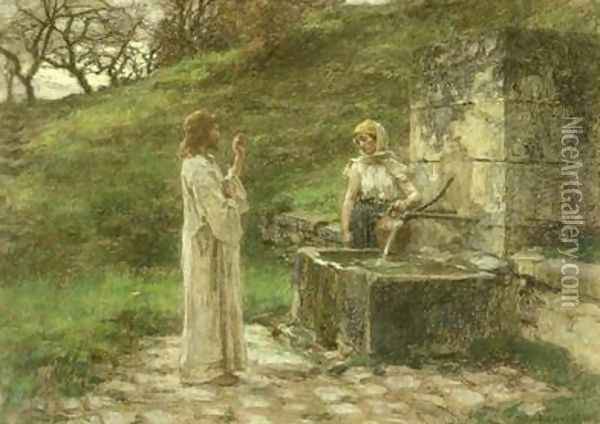 The Samaritan at the Well Oil Painting - Leon Augustin Lhermitte