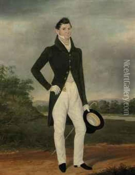 Portrait Of A Gentlemen Oil Painting - James Loder