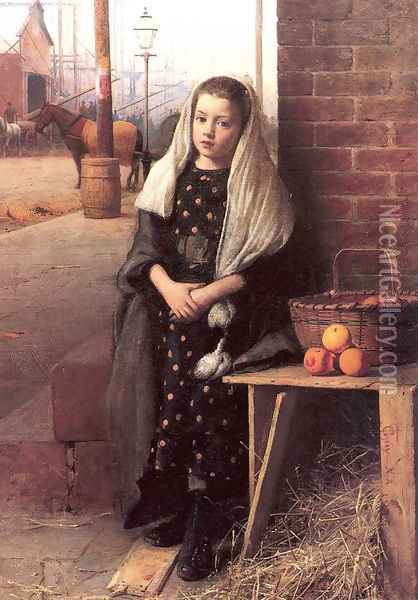 The Little Orange Girl Oil Painting - Seymour Joseph Guy