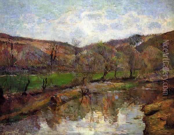 Aven Valley Upstream Of Pont Aven Oil Painting - Paul Gauguin