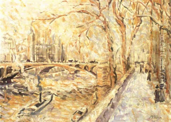 Bord De Seine Oil Painting - Modest Huys