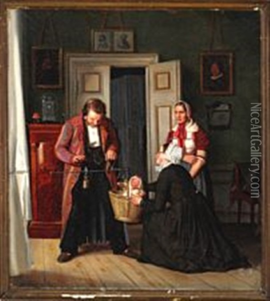 A Father's Joy Oil Painting - Carl Heinrich Bloch