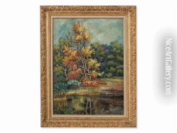 Autumn Landscape Oil Painting - Jean Peske