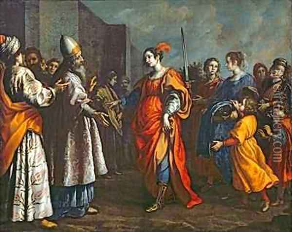 The Triumph of Judith Oil Painting - Francesco Curradi